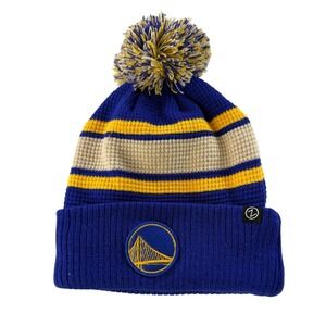 NBA Golden State Warriors Waffle Knit Pom Beanie Unisex One Size NEW